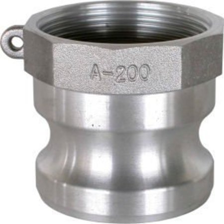 Be Pressure Supply 2" Aluminum Camlock Fitting - Male Coupler x FPT Thread 90.390.200